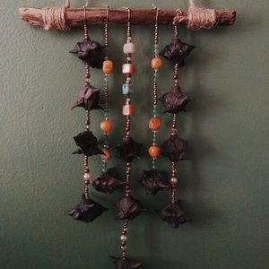 HANDMADE // earthstone & devil shell wall hanging